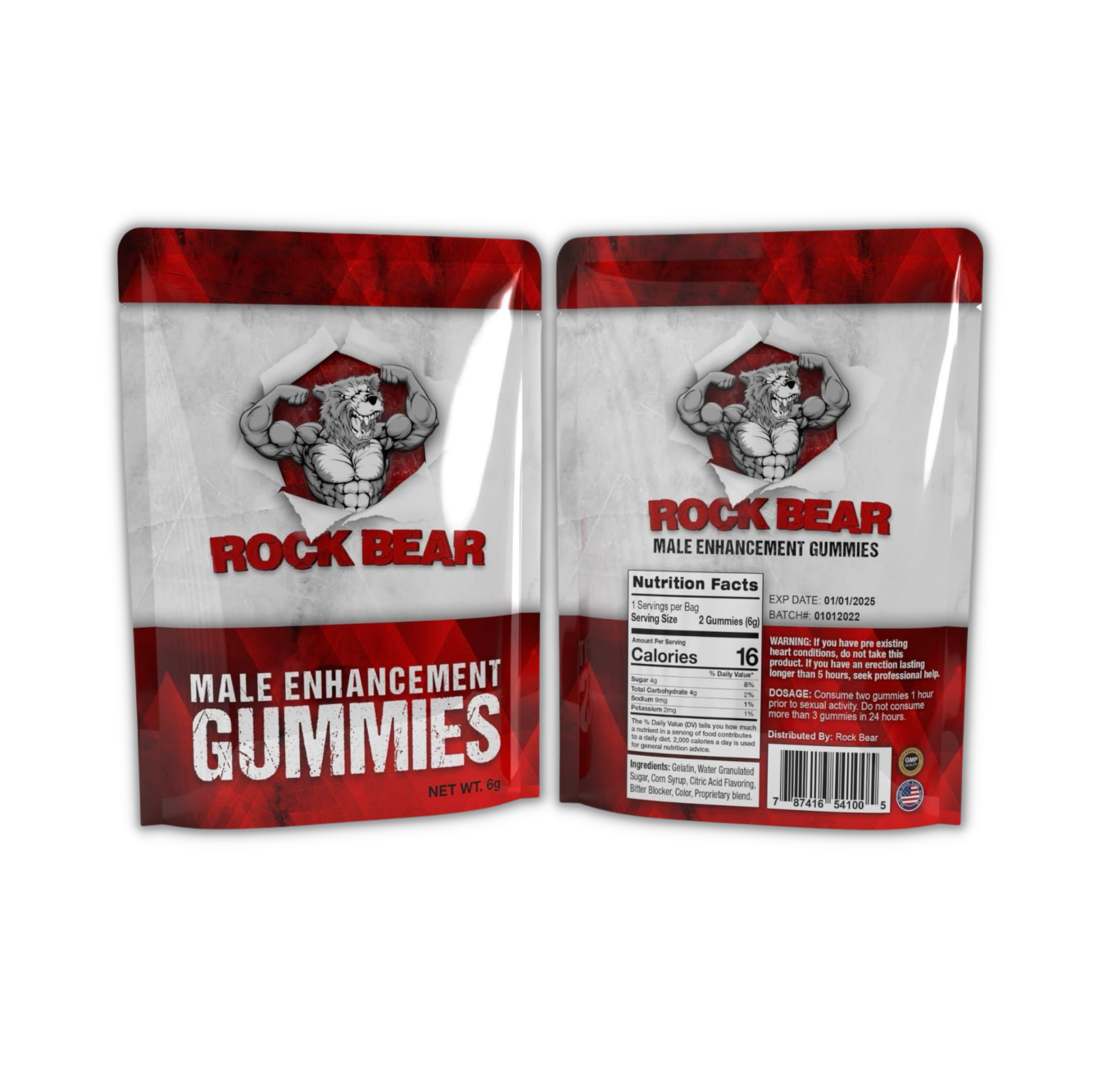 Rock Bear gummy  2 pack (6 servings)